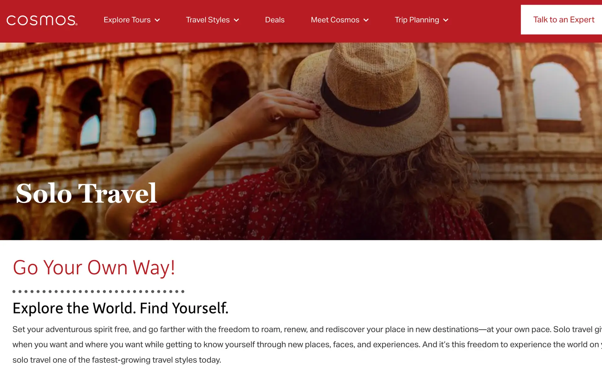 Cosmos Solo Travel Tours